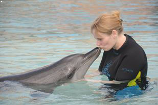 Ali with Dolphin